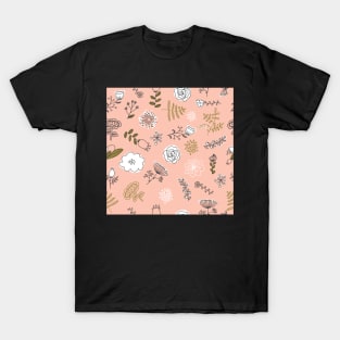 Elegance Seamless pattern with flowers T-Shirt